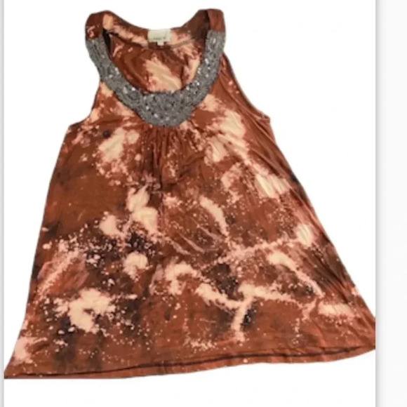 Women’s Large Upcycled Beaded Tank Top Grunge Gothic Boho‎ Cyberpunk Clubwear - Picture 6 of 16